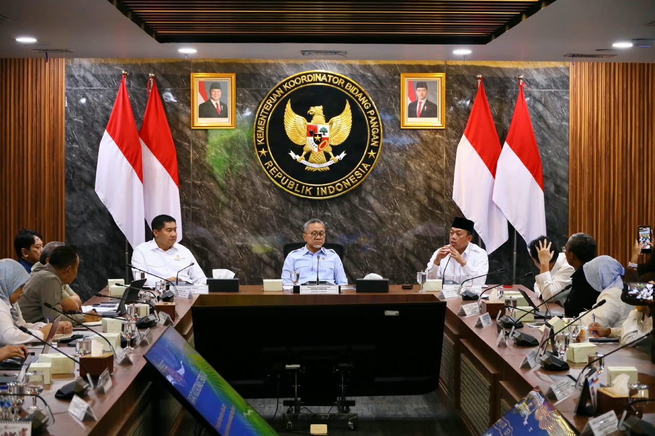 Rapat Koordinasi (Rakor) terkait Lahan Sawah yang Dilindungi (LSD) di Kementerian Koordinator Bidang Pangan. Foto: humas/peluangnews