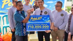 Bantuan Sahabat Pangan Peduli NTT terdiri atas bantuan tunai sekitar Rp990 juta dan bantuan barang senilai sekitar Rp710 juta. Foto: kemenkopangan/peluangnews