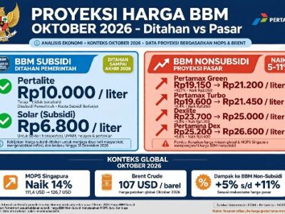 Harga BBM Ditahan Hingga Akhir 2026: Antara Bantalan APBN dan Bom Waktu 2027