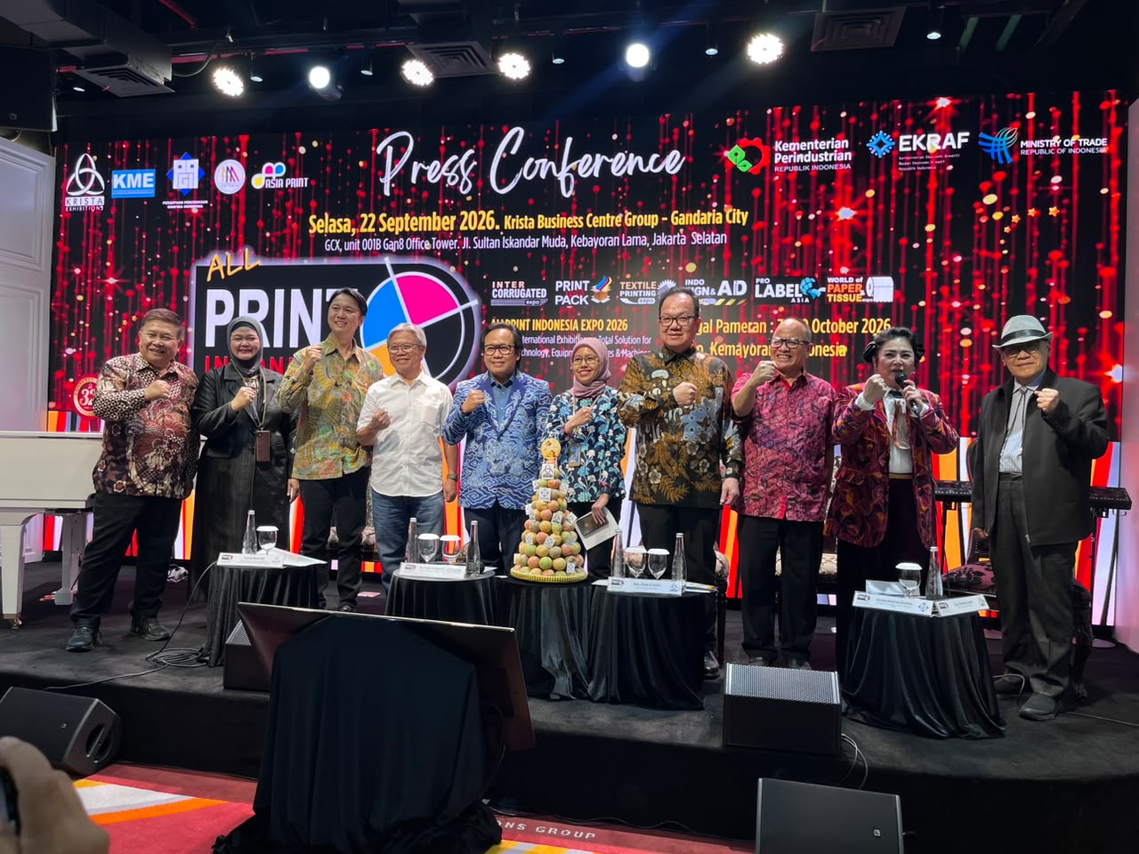 Press conference ALLPrint Indonesia 2026. Foto: krista exhibitions/peluangnews