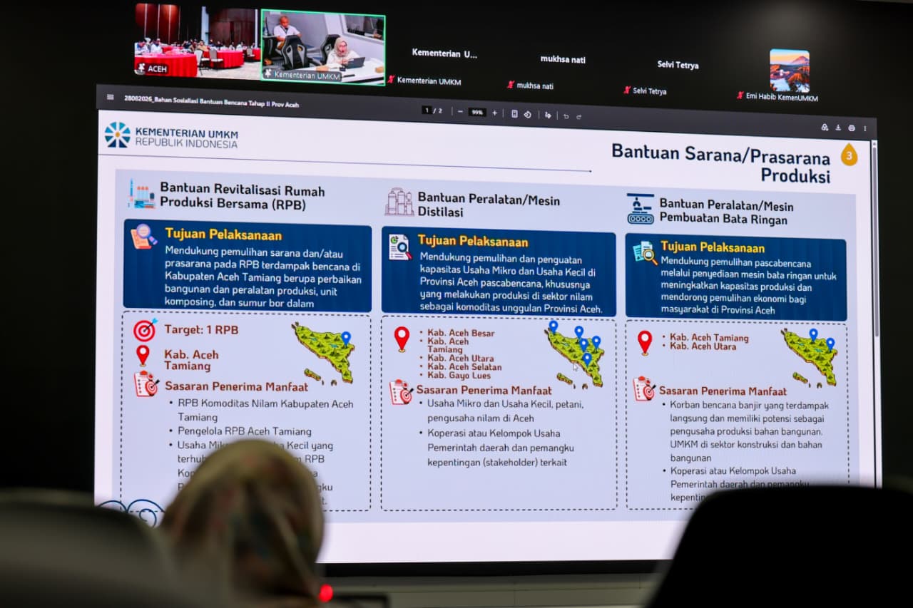 Pemerintah Siapkan Rp350,21 Miliar untuk Bangkitkan UMKM Aceh Pascabencana