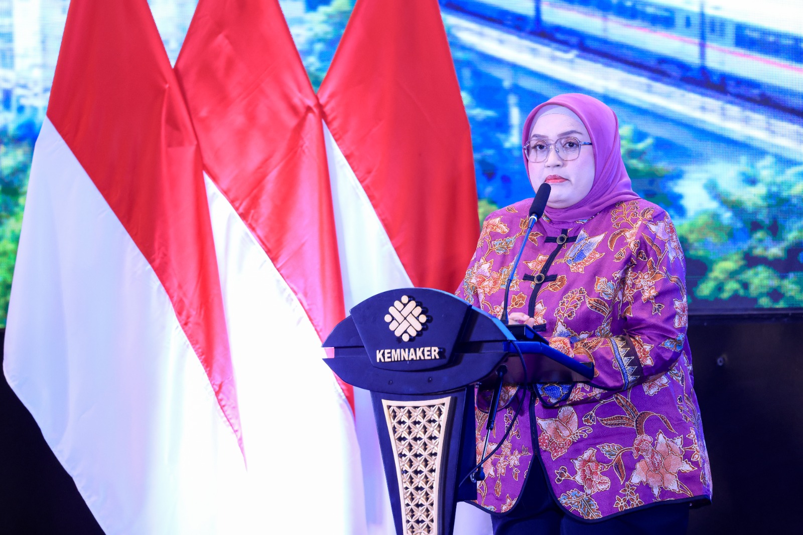 Direktur Jenderal Pembinaan Hubungan Industrial dan Jaminan Sosial Tenaga Kerja Kemnaker, Indah Anggoro Putri. Foto: humas/peluangnews