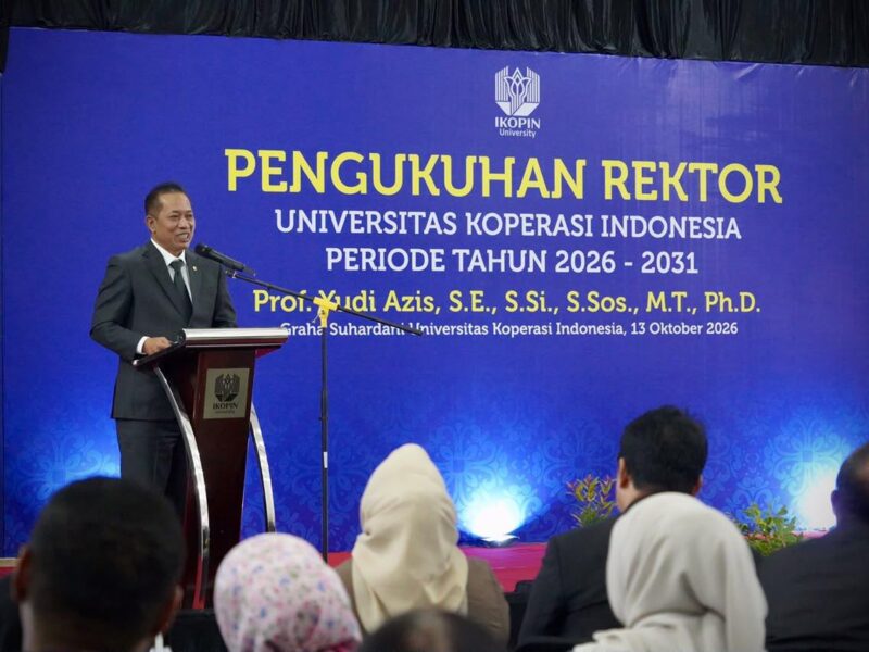 Menkop Kukuhkan Yudi Azis sebagai Rektor IKOPIN 2026–2031