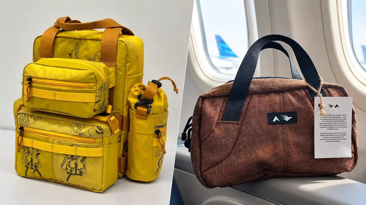 Garuda dan Eiger Ubah Material Pesawat Bekas Jadi Tas Bernilai Tambah